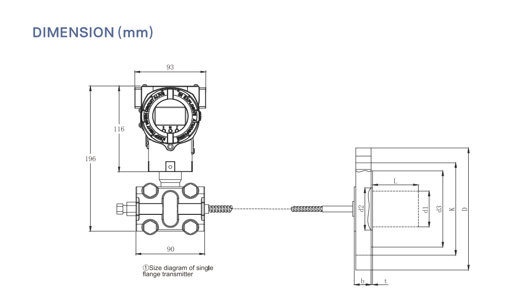 Lefoo LFT720A Transmisores de Presión Diferencial montado en brida (Monocrystalline Silicon) .
